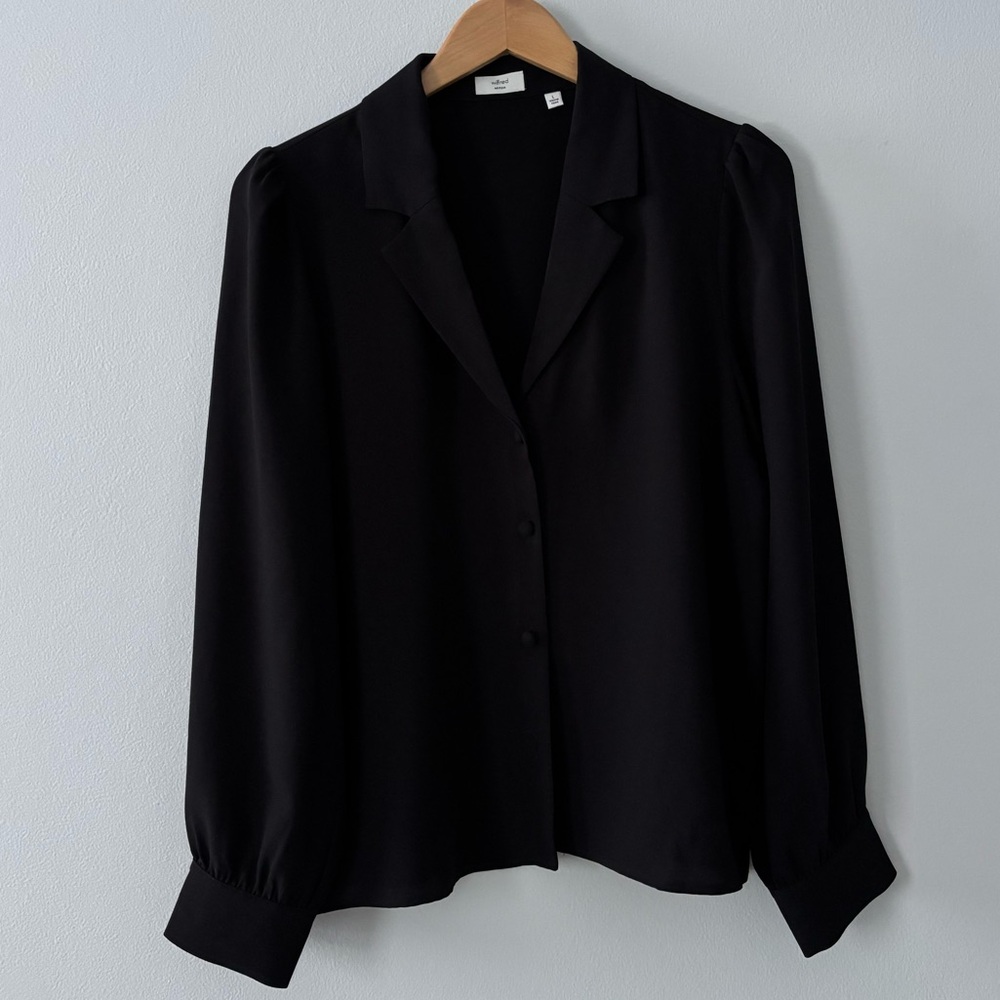 Aritzia Wilfred (RE)TWILL REVUE SHIRT Black Size Large
New without tags